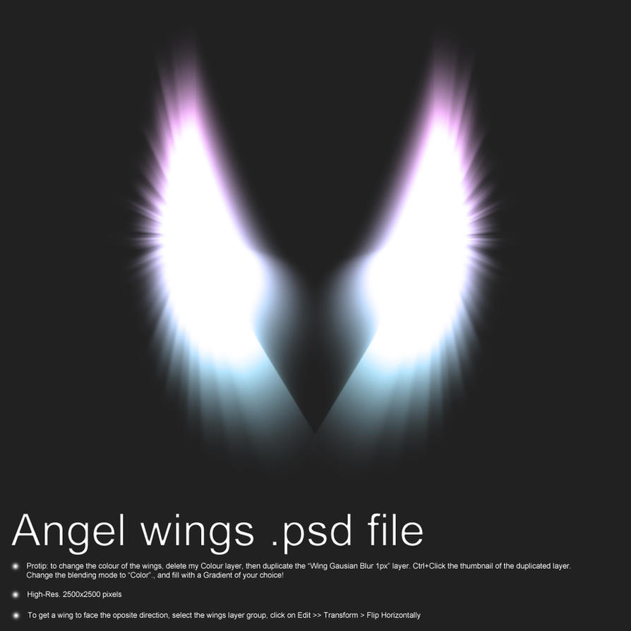 Angel Wings PSD File by