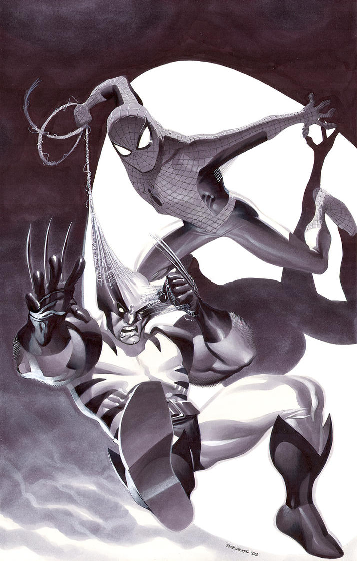 Spidey_VS_Wolvie_by_chriss2d