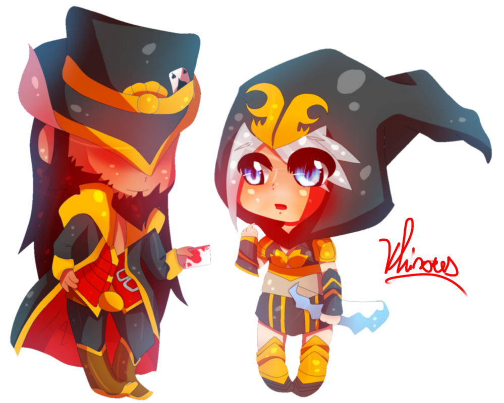 _commission__chibi_twisted_fate_and_chibi_ashe_by_vhirous d6l6e6h