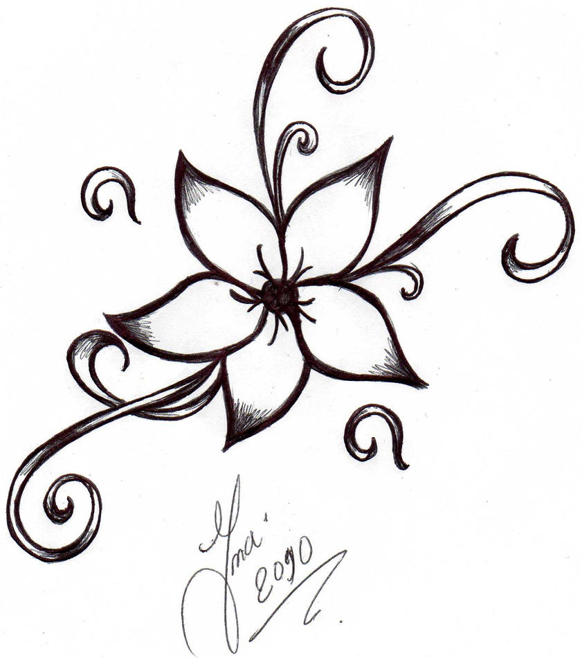 flower tattoo by shizukadono