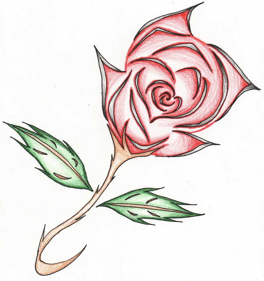 Rose Tattoo Hand Colour by