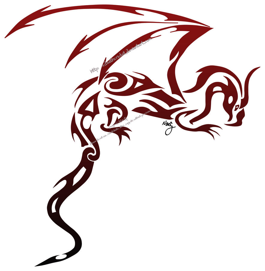Dragon Tribal Tattoo Design by