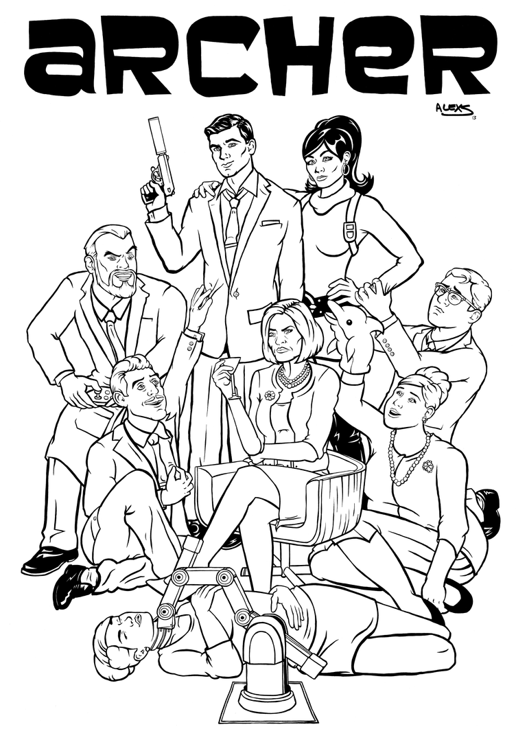 Sterling Archer Coloring Pages Coloring Coloring Pages
