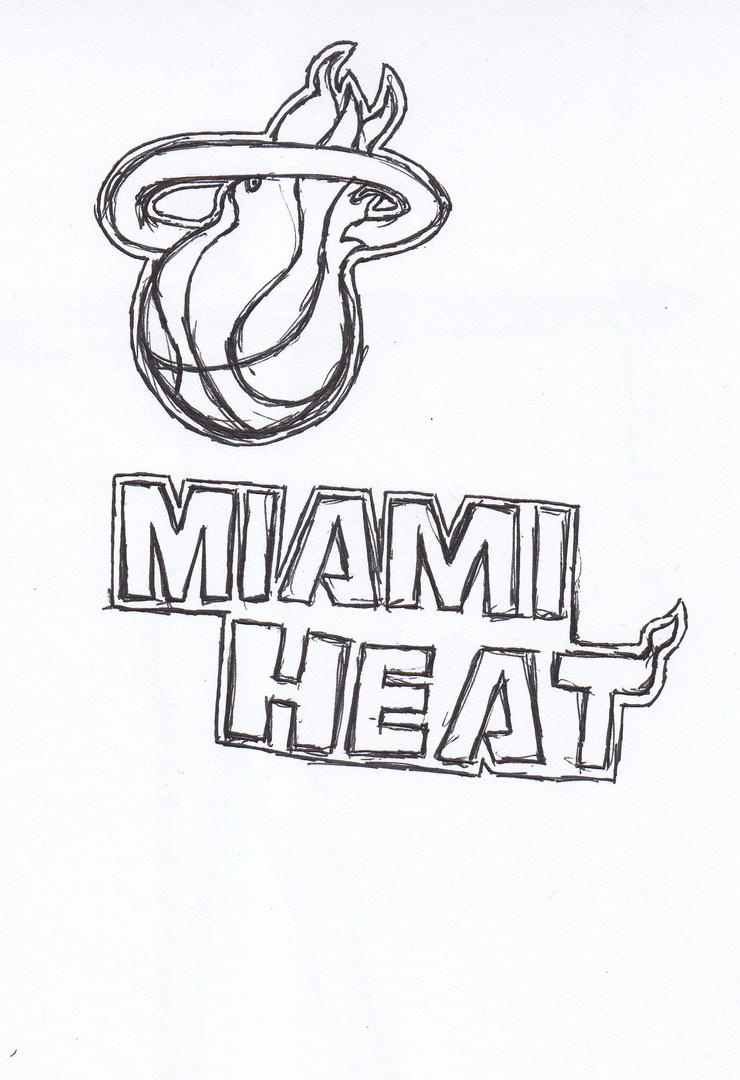 Miami Heat Coloring Page 28 Images Lebron Basketball Pages