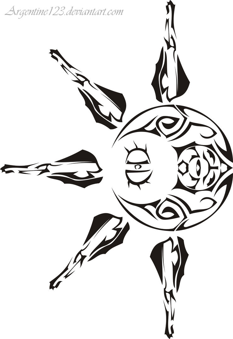 Eclipse tribal tattoo by