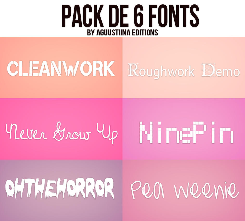 Pack de fonts #03 by AguustiinaEditions
