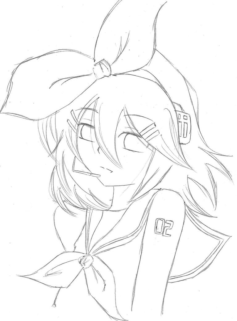kagamine rin coloring pages - photo #13