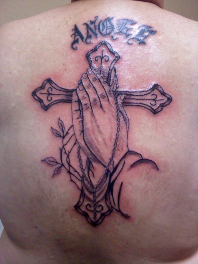 nail cross cross tattoos for men