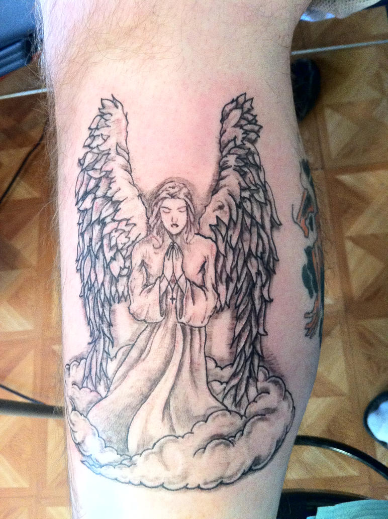 angel tattoo by dannewsome on