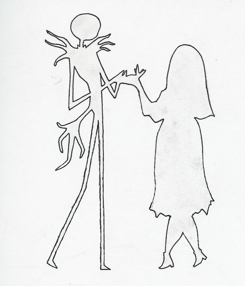 jack and sally coloring pages - photo #26