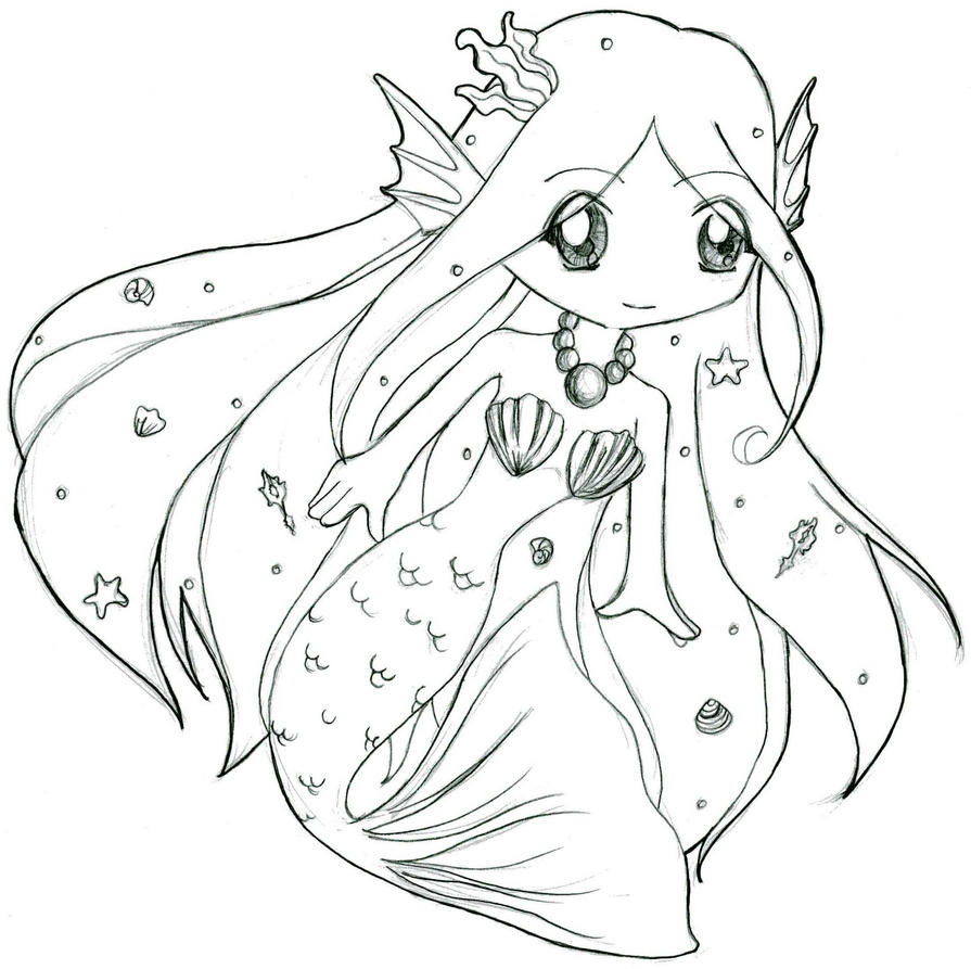 queen mermaid coloring pages - photo #38