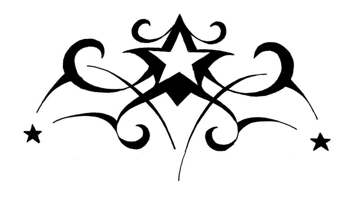 Simple Tribal Star Tattoo Designs