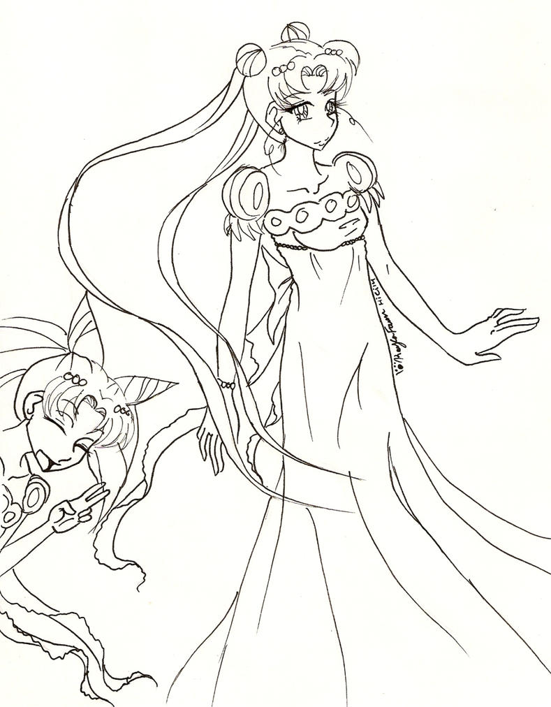 sailor mini moon kneel coloring pages - photo #29