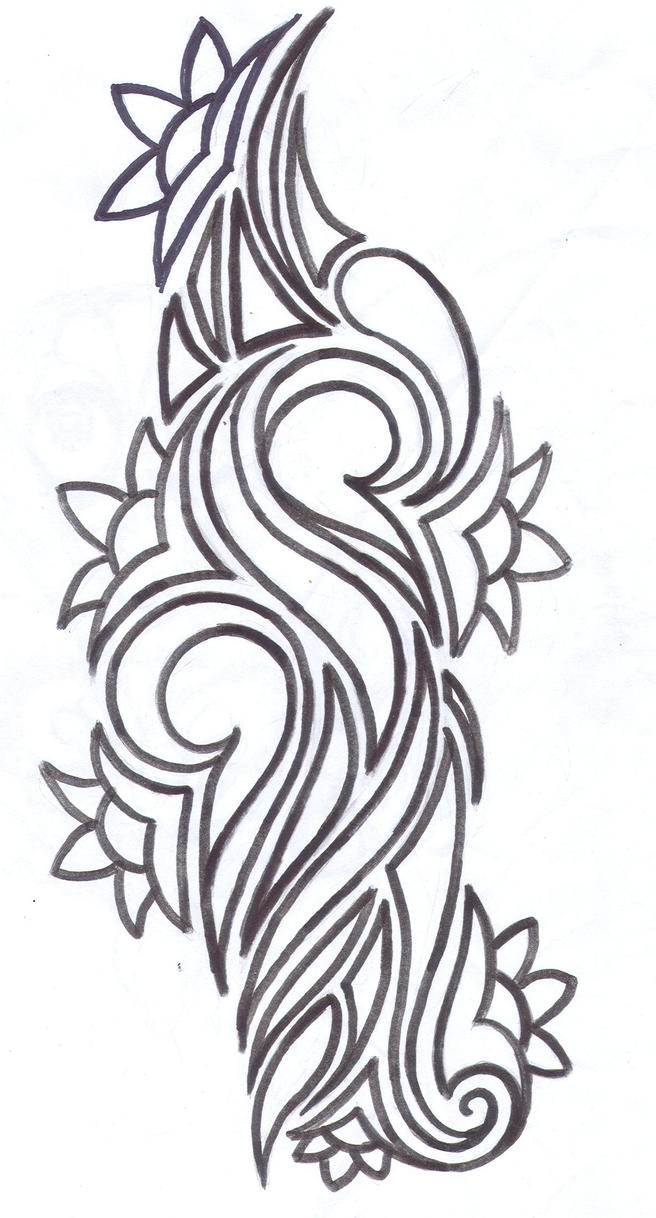 Tribal Flower Tattoo Design by average-sensation on DeviantArt