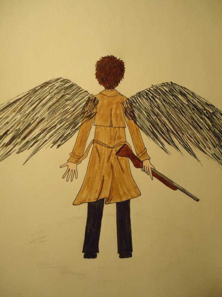 Castiel-Angel with a shotgun- by weepingwilows on DeviantArt