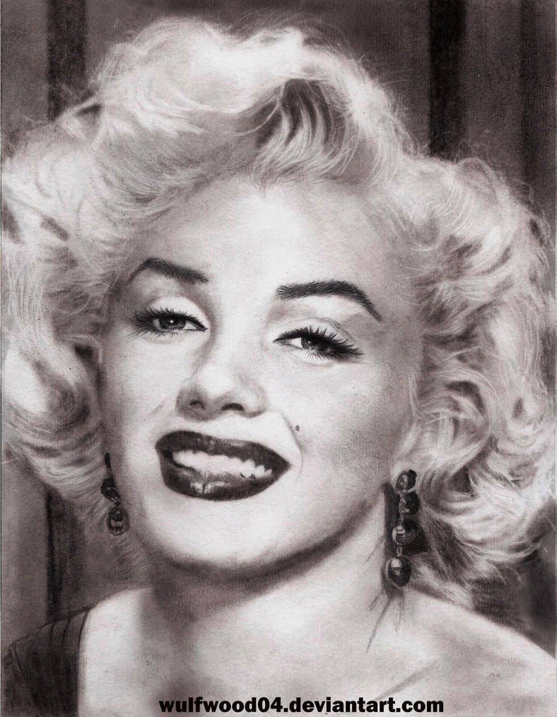 Marilyn Monroe Portrait Sketch by wulfwood04 on DeviantArt
